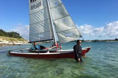 Der Hobie Cat 16 wenige Tage vor seiner Entmastung