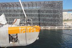 Tara während ihrer Fahrt durch das Mittelmeer