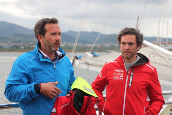 Lionel de la Hosseraye, Tribord und Tanguy de Lamotte bewohnbarer Produktmanager für Segeln