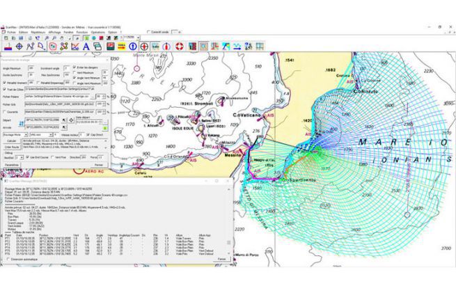 Routing auf ScanNav der Passage der Strae von Messina, Routing, das die Ksten umgeht.