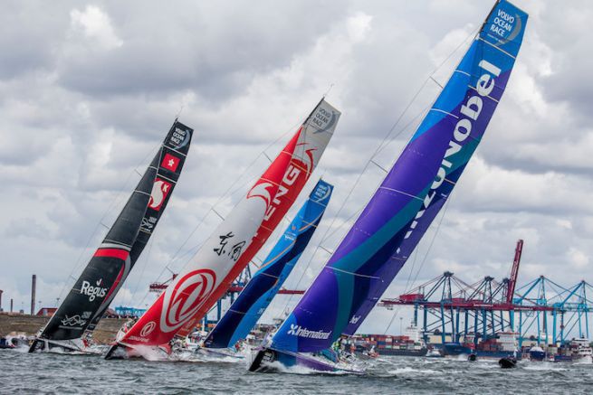 Start der 11. Etappe des Volvo Ocean Race 2018