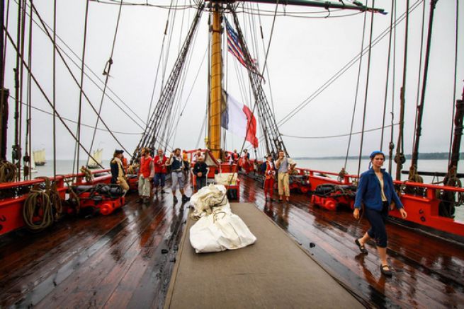 Ankunft der Hermine in Yorktown